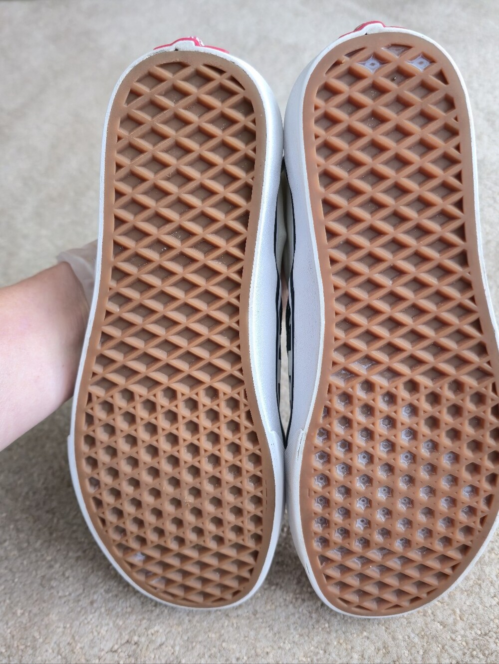 VANS Checkerboard Women's Size 9 Men's Sz 7.5 Slip-On Skate Shoe White Black - Picture 3 of 9